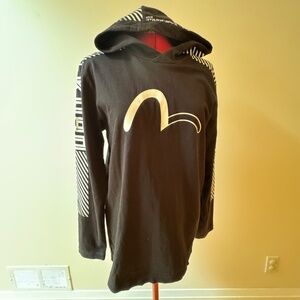 Evisukuro  Japanese Streetwear Black and White Hoody Sz 'S'